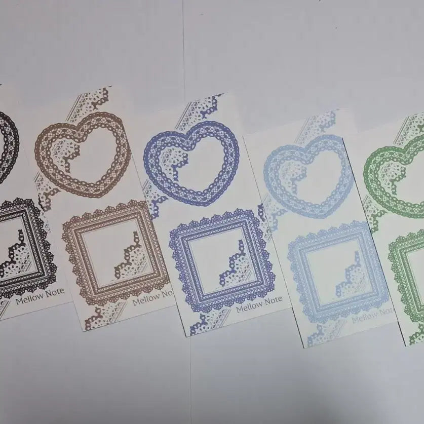 [BUNJANG] Mellow Note Chain Lace Frame Memo Pad / [멜로우노트] 사슬레이스 프레임 떡메모지