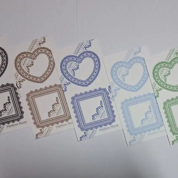 [BUNJANG] Mellow Note Chain Lace Frame Memo Pad / [멜로우노트] 사슬레이스 프레임 떡메모지