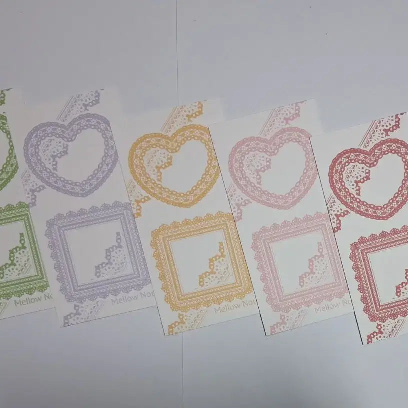 [BUNJANG] Mellow Note Chain Lace Frame Memo Pad / [멜로우노트] 사슬레이스 프레임 떡메모지