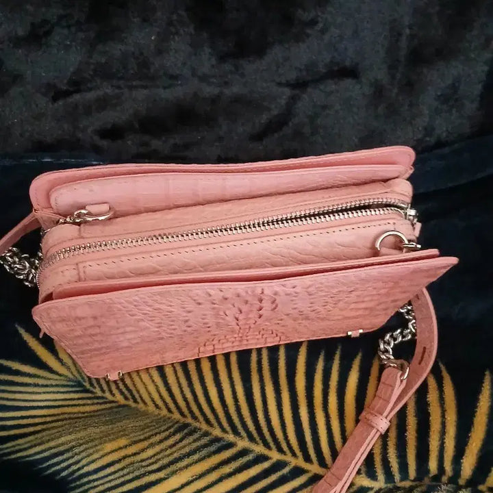 [BUNJANG] Jalmoyi Pink Crocodile Handbag / 잘모이 핑크 리얼 악어백