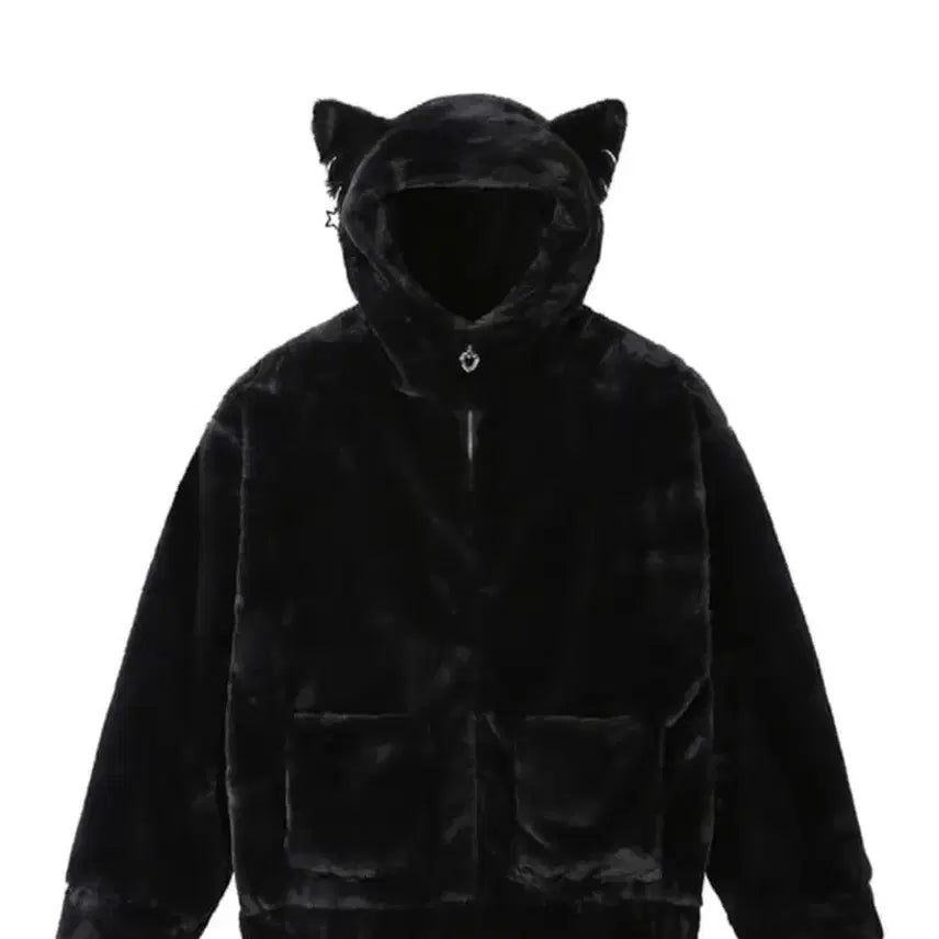[BUNJANG] CLOT Studio Cat Fur Jacket Black / 클럿스튜디오 캣 고양이퍼자켓 블랙