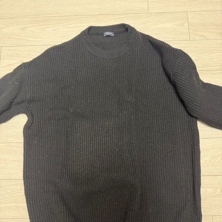 [BUNJANG] Takeasy Lambswool Crew Neck Oversized Knit - Black (L) / 테이크이지 램스울 크루넥 오버니트 블랙 L사이즈