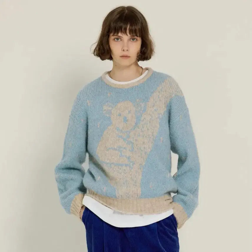 [BUNJANG] Sienne Koala Jacquard Knit Sweater / 시엔느 코알라 자카드 니트