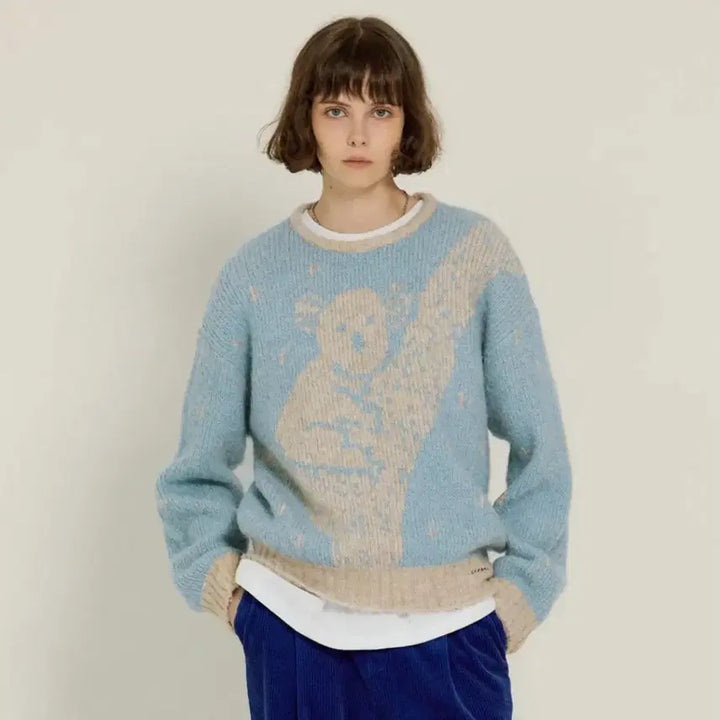 [BUNJANG] Sienne Koala Jacquard Knit Sweater / 시엔느 코알라 자카드 니트