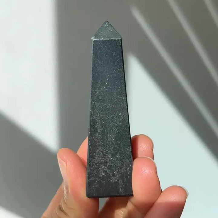 [BUNJANG] Silver Sheen Hematite Mini Tower / 실버 쉰 히마타이트 미니 타워