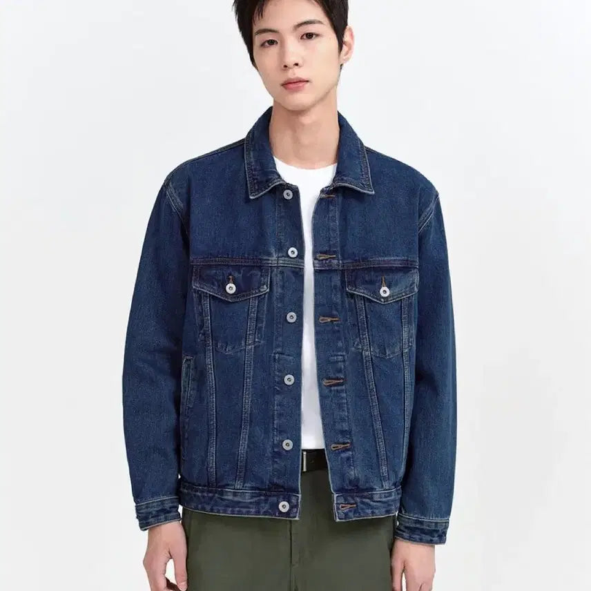 [BUNJANG] Musinsa Standard Relaxed Denim Trucker Jacket - Medium Indigo / [무신사스탠다드] 릴렉스드 데님 트러커 재킷 [미디엄 인디고]