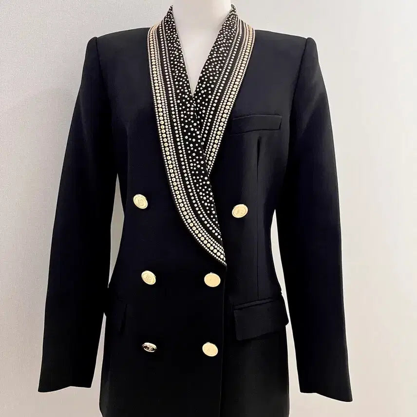 [BUNJANG] Study Double Breasted Long Blazer / 스터디 더블 브레스트 롱 블레이저(새상품)