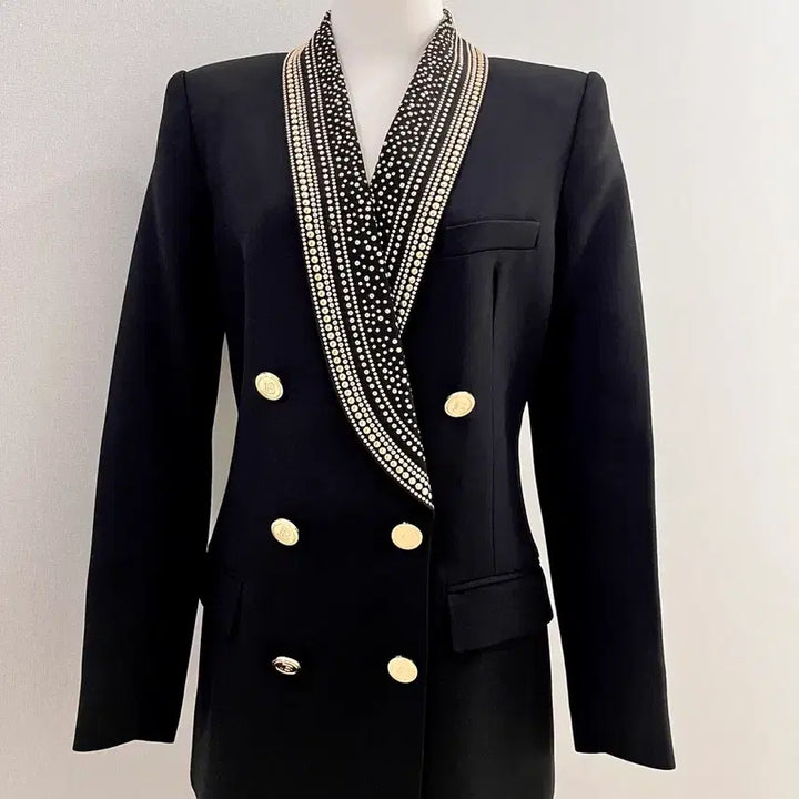 [BUNJANG] Study Double Breasted Long Blazer / 스터디 더블 브레스트 롱 블레이저(새상품)