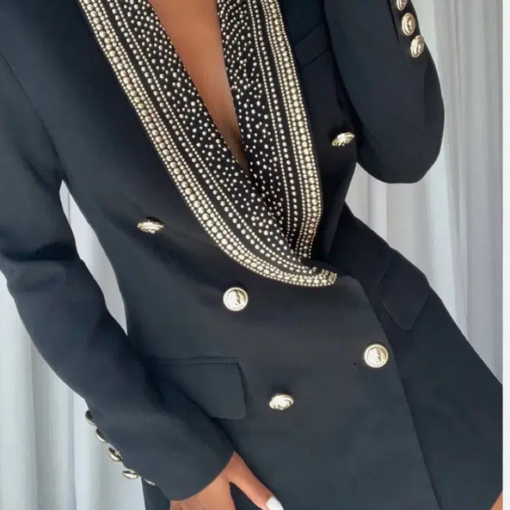 [BUNJANG] Study Double Breasted Long Blazer / 스터디 더블 브레스트 롱 블레이저(새상품)