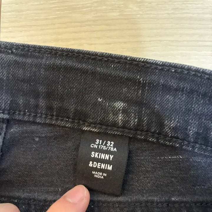 [BUNJANG] Black Washed Denim Jeans - Size M / 블랙 워싱 데님