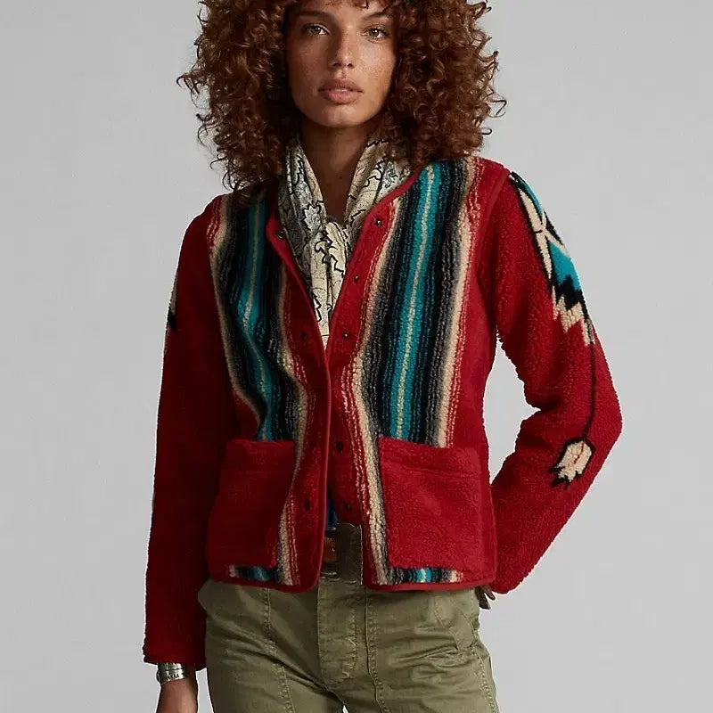 [BUNJANG] RRL Jacquard Fleece Western Jacket / RRL 더블알엘 웨스턴 자카드 후리스 자켓