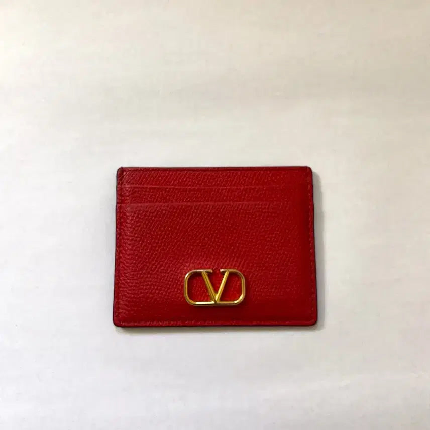 [BUNJANG] Valentino Card Holder / 발렌티노 V 로고 가죽 카드홀더