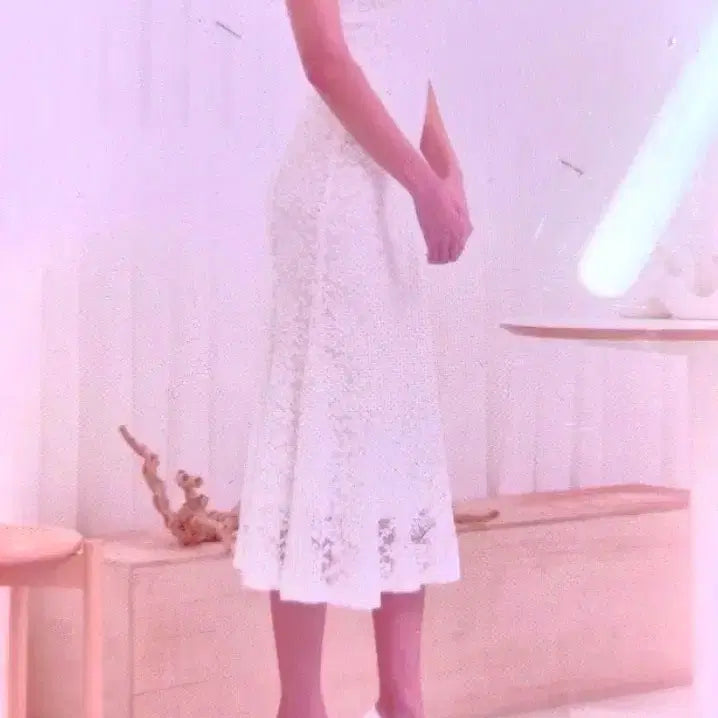 [BUNJANG] White Lace Long Dress / 화이트 드레스,  웨딩  브라이덜 샤워, 돌잔치