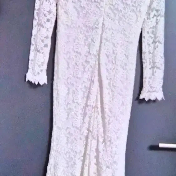 [BUNJANG] White Lace Long Dress / 화이트 드레스,  웨딩  브라이덜 샤워, 돌잔치
