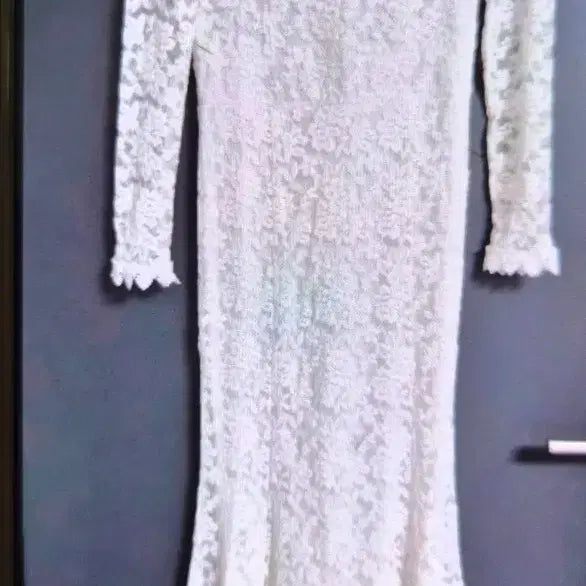 [BUNJANG] White Lace Long Dress / 화이트 드레스,  웨딩  브라이덜 샤워, 돌잔치
