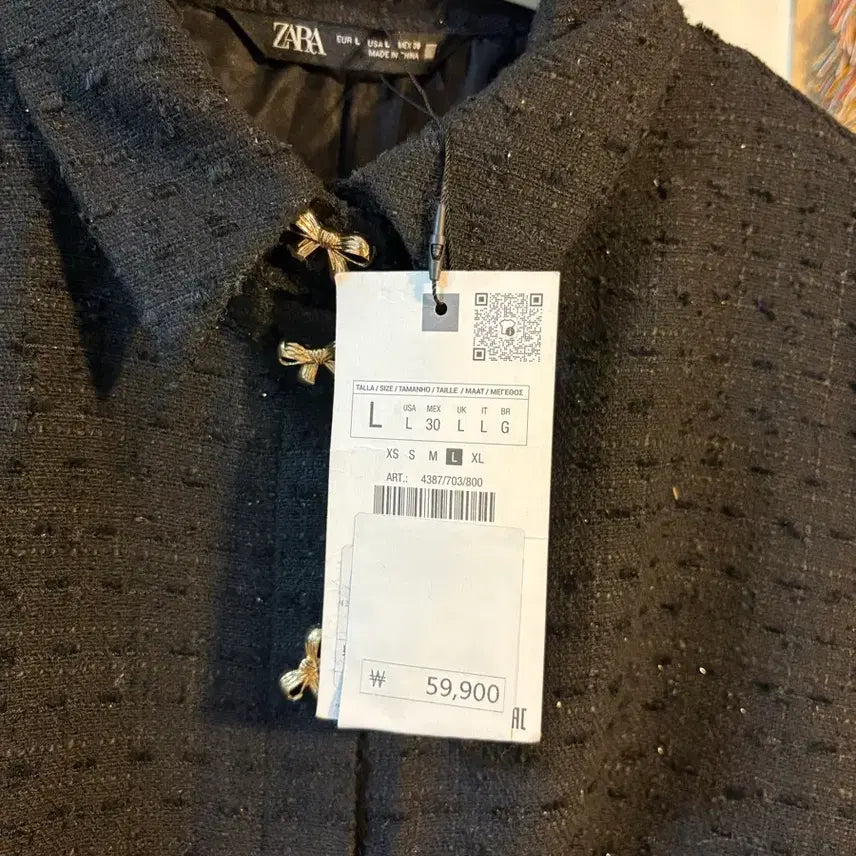 [BUNJANG] ZARA Tweed Mini Dress / L) 자라 트위드 원피스 새상품