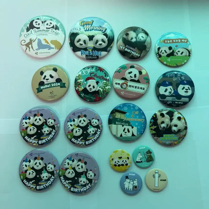 [BUNJANG] Everland Panda Bundle Badge Set / 판다월드 판다 공식 뱃지 / 에버랜드 공식 뱃지 일괄