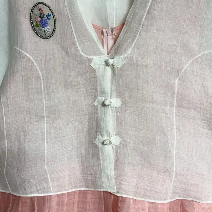[BUNJANG] Custom Ramie Hanbok Set: Jeogori and Dress / (맞춤) 모시 저고리, 모시 원피스 한복세트