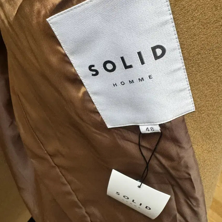 [BUNJANG] Solid Homme Camel Half Coat Blazer / 새상품 / 솔리드옴므 카멜 하프코트 블레이져 48(105)