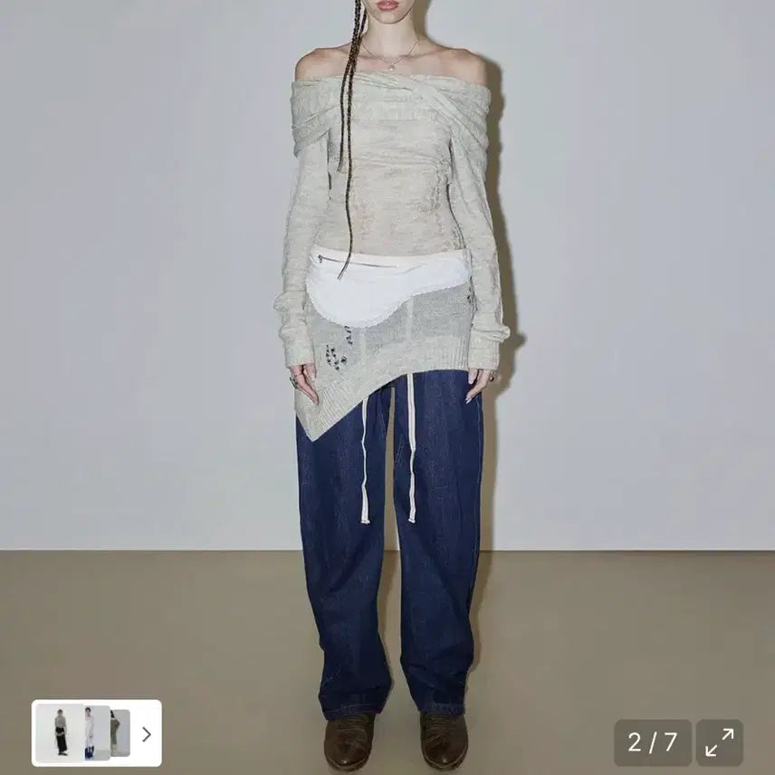 [BUNJANG] Sculptor 2-Way Shawl Dress Pale Green / 스컬프터 2way Shawl Dress Pale Green