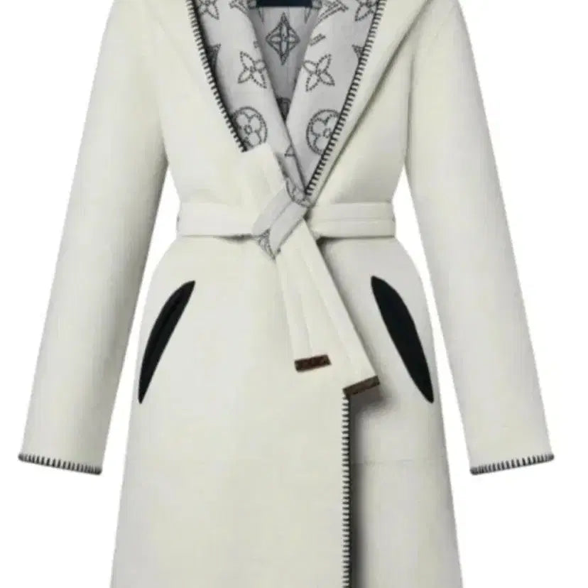 [BUNJANG] Louis Vuitton Reversible Hooded Wrap Coat 34 / 루이비통 리버서블 후드 랩코트 34