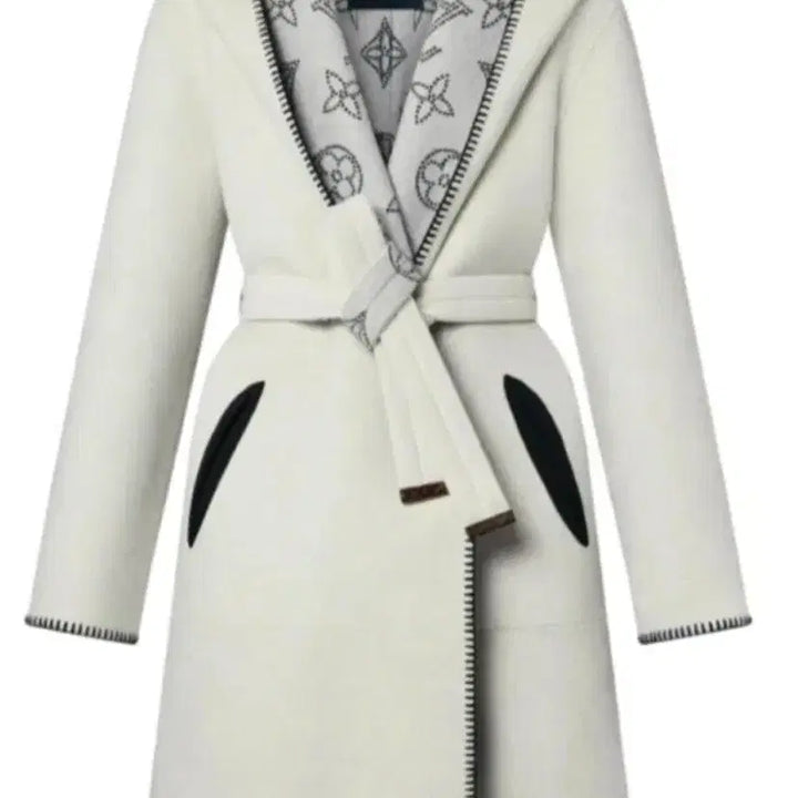 [BUNJANG] Louis Vuitton Reversible Hooded Wrap Coat 34 / 루이비통 리버서블 후드 랩코트 34