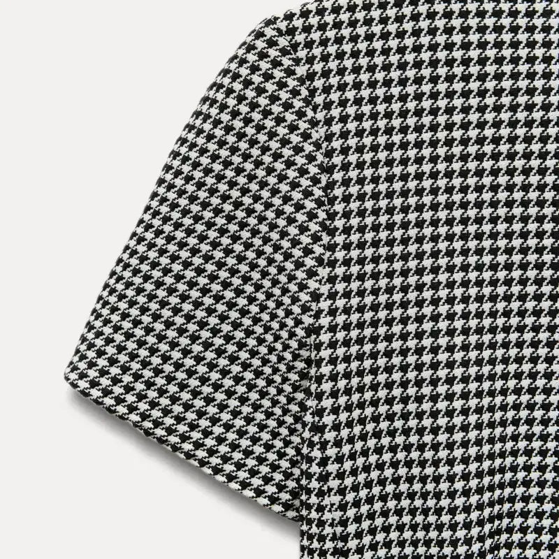 [BUNJANG] ZARA Houndstooth Check Mini Dress / L) 자라 하운드투스체크 원피스 새상품