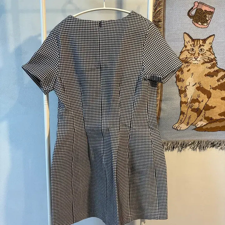 [BUNJANG] ZARA Houndstooth Check Mini Dress / L) 자라 하운드투스체크 원피스 새상품