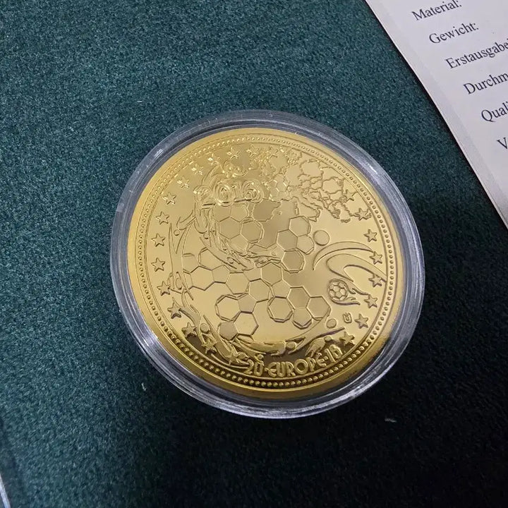 [BUNJANG] Wales UEFA 2016 24k Gold Plated Medal / 웨일스 UEFA 2016 축구 24k 금도금 메달