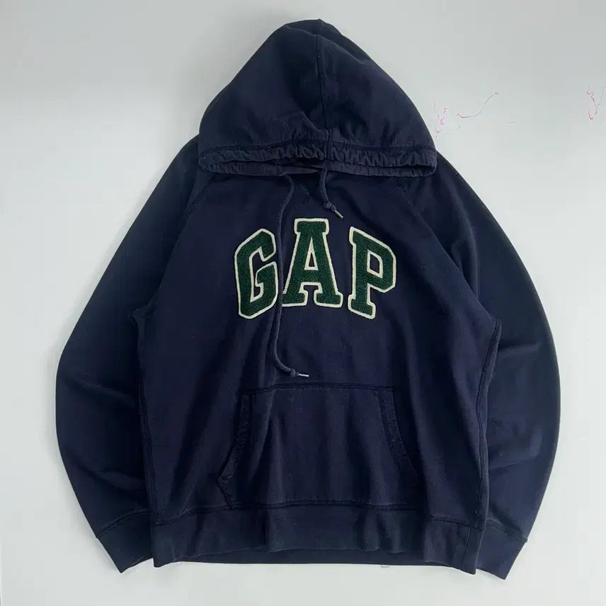 [BUNJANG] Gap Navy Hoodie / Gap 갭 그린 로고 네이비 후드티