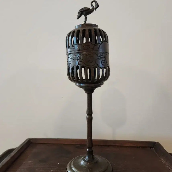 [BUNJANG] Vintage Bronze Crane Incense Burner / 빈티지 청동 학 장식 향로