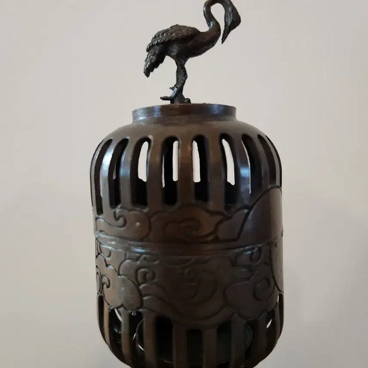[BUNJANG] Vintage Bronze Crane Incense Burner / 빈티지 청동 학 장식 향로