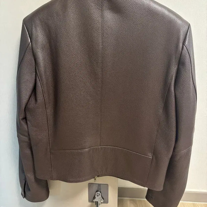 [BUNJANG] Noir Goat Leather Jacket / 노이어 고트 슈렁큰 브라운 레더 자켓 48