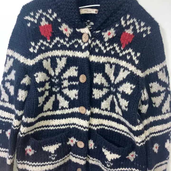 [BUNJANG] Earth Music&amp;Ecology Vintage Cowichan Sweater / Earth music&amp;ecology 어스 뮤직 코위찬 빈티지 모리걸 대장