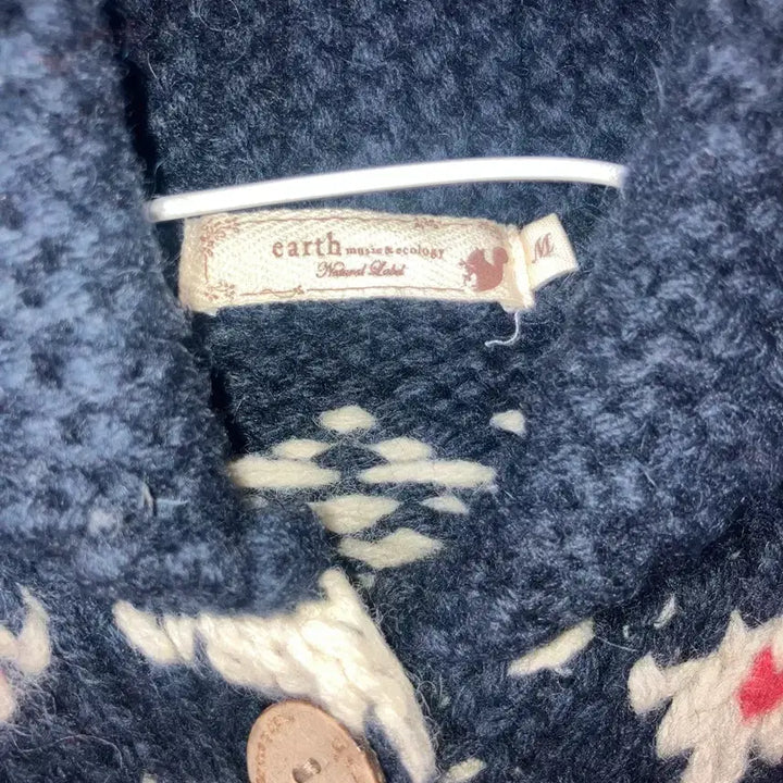 [BUNJANG] Earth Music&amp;Ecology Vintage Cowichan Sweater / Earth music&amp;ecology 어스 뮤직 코위찬 빈티지 모리걸 대장