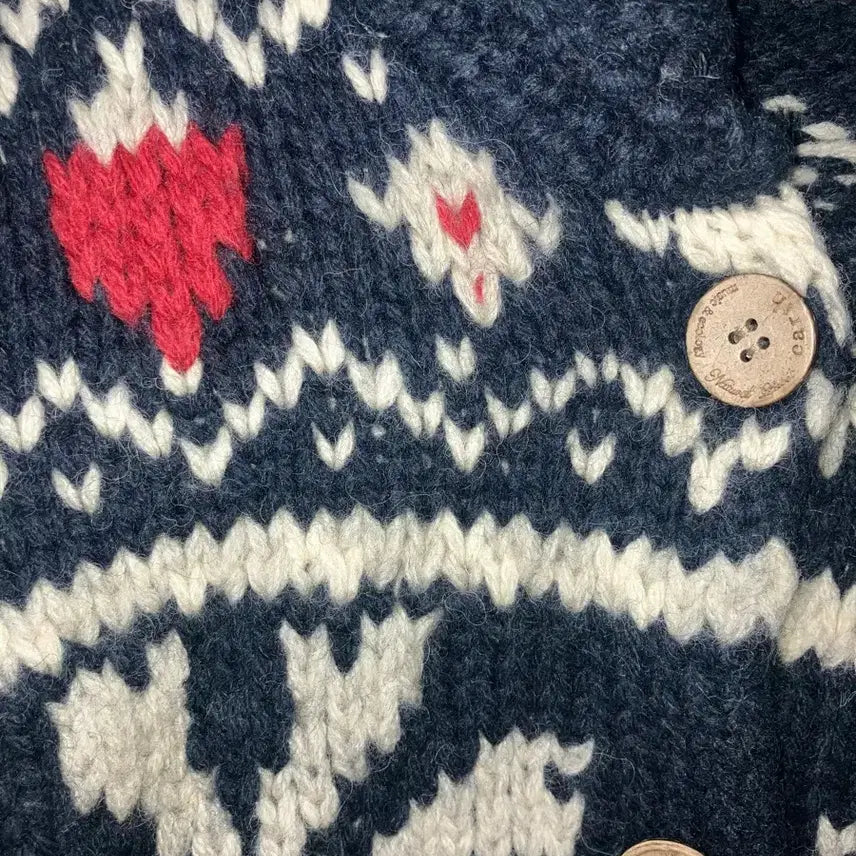 [BUNJANG] Earth Music&amp;Ecology Vintage Cowichan Sweater / Earth music&amp;ecology 어스 뮤직 코위찬 빈티지 모리걸 대장