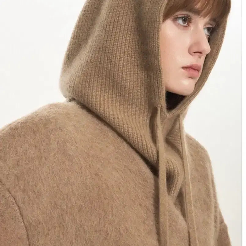[BUNJANG] MINE Lambswool Cashmere Cardigan + TIME Balaclava / 마인 램스퍼 캐시미어 가디건 + 타임 바라클라바
