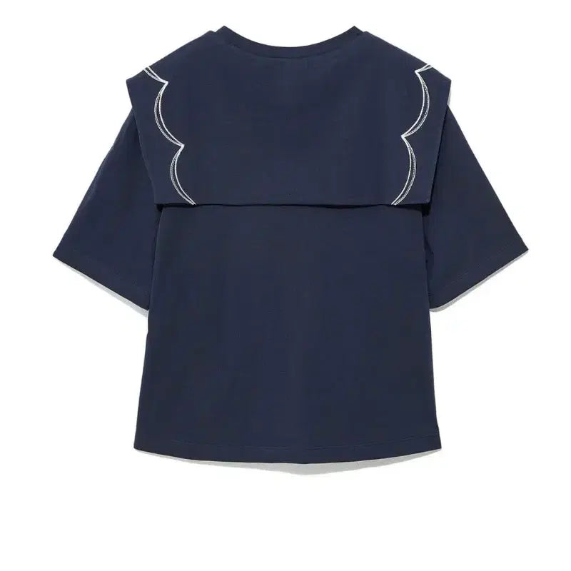 [BUNJANG] Lucky Chouette Sailor Collar T-Shirt / 럭키슈에뜨 반팔 티셔츠