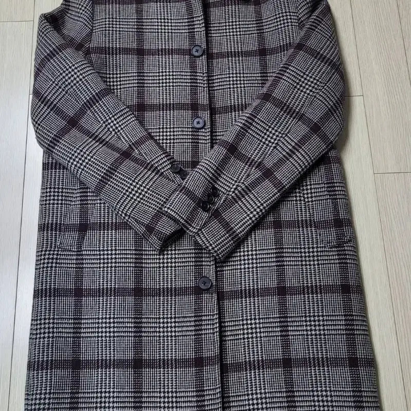 [BUNJANG] 8seconds Check Pattern Wool Coat (M) / 8seconds 체크패턴 모직 코트 M사이즈