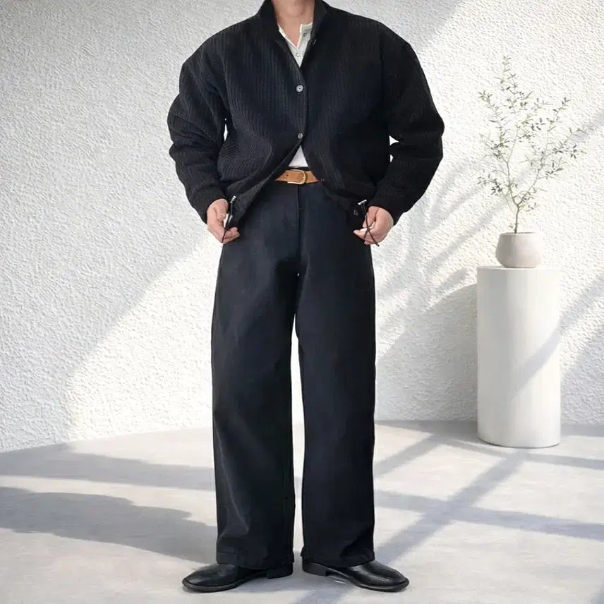 [BUNJANG] Man Velour High Neck Jacket - Black, Charcoal, Beige / 남자 벨로아 하이넥 자켓 3컬러