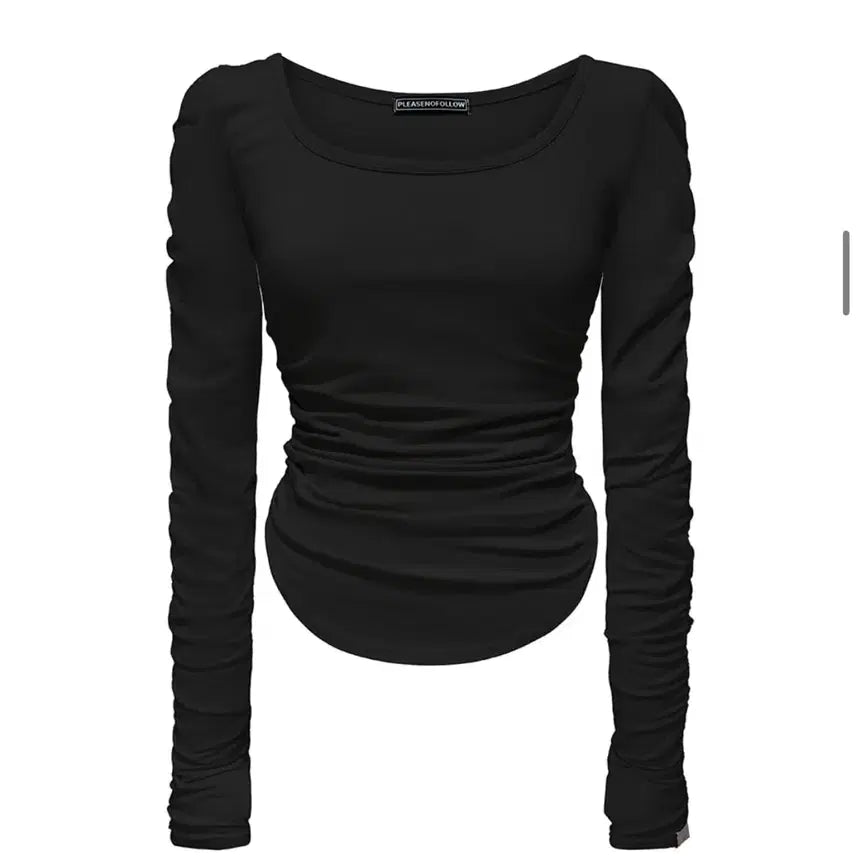 [BUNJANG] Please No Follow MOMO Shirring Top / 플리즈노팔로우 New MOMO Shirring Top black