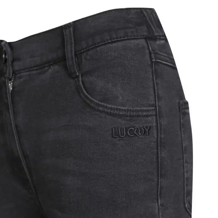[BUNJANG] Lucky Chouette Denim Bending Pants / 럭키슈에뜨 자수 데님 밴딩 팬츠 정가 148,000원