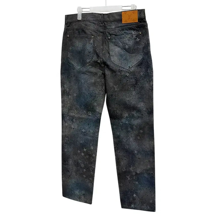 [BUNJANG] Louis Vuitton Regular Fit Spray Monogram Jeans (Size 34) / 루이비통 레귤러 핏 스프레이 모노그램 청바지 ( 34 )