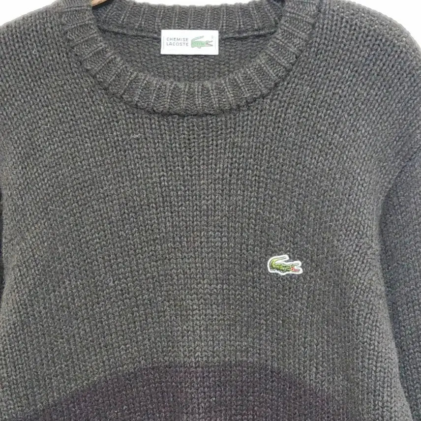 [BUNJANG] Lacoste Knit Sweater M / (M) 라코스테 니트 배색 라운드 스웨터 캐주얼