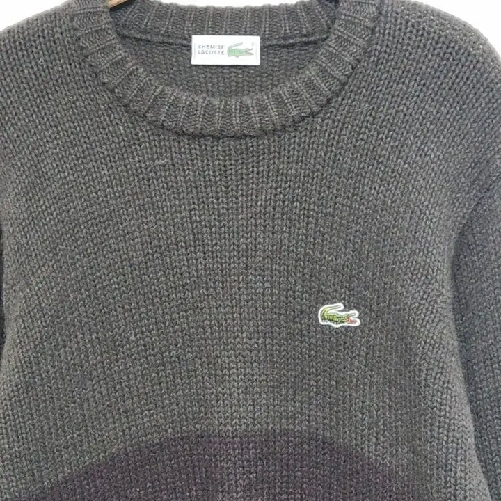 [BUNJANG] Lacoste Knit Sweater M / (M) 라코스테 니트 배색 라운드 스웨터 캐주얼