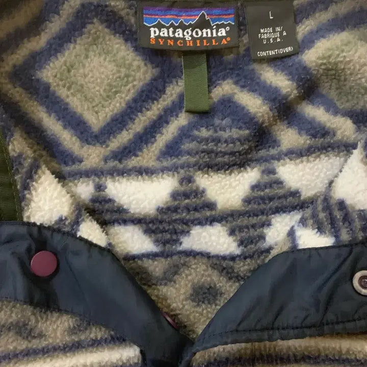 [BUNJANG] Patagonia Synchilla Navajo Pattern Jacket / 파타고니아 신칠라 80s 나바호패턴 L