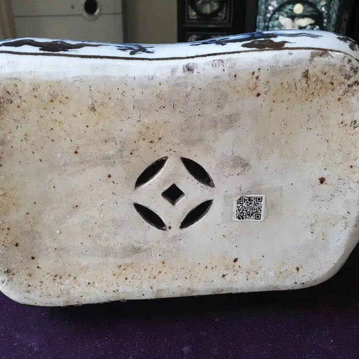 [BUNJANG] Ming Dynasty Sundeok Emperor's Porcelain Pillow / 명.선덕제기물/감정서첨부/도침.운용문