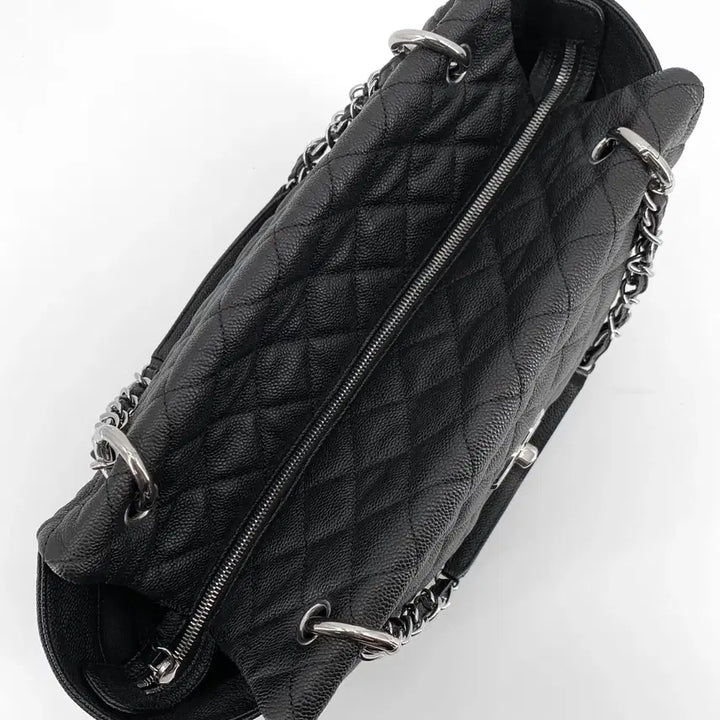 [BUNJANG] Chanel Caviar Silver Hardware Flap Bag Large Shopper Shoulder Bag / 샤넬 캐비어 은장 플랩백 라지 쇼퍼백 숄더백