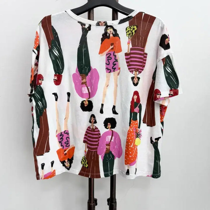 [BUNJANG] ZARA Pattern Short Sleeve T-Shirt / 정품 자라 ZARA  패턴 반팔 티셔츠