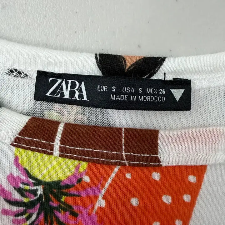 [BUNJANG] ZARA Pattern Short Sleeve T-Shirt / 정품 자라 ZARA  패턴 반팔 티셔츠